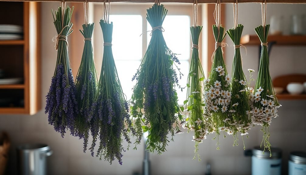 string bundles for air drying