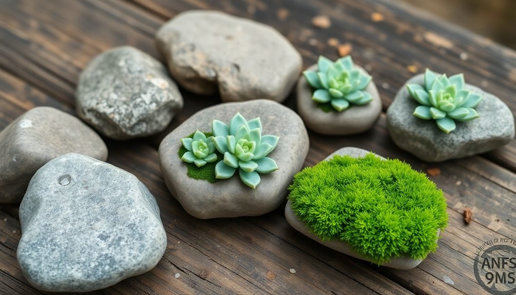 succulent planters with nature