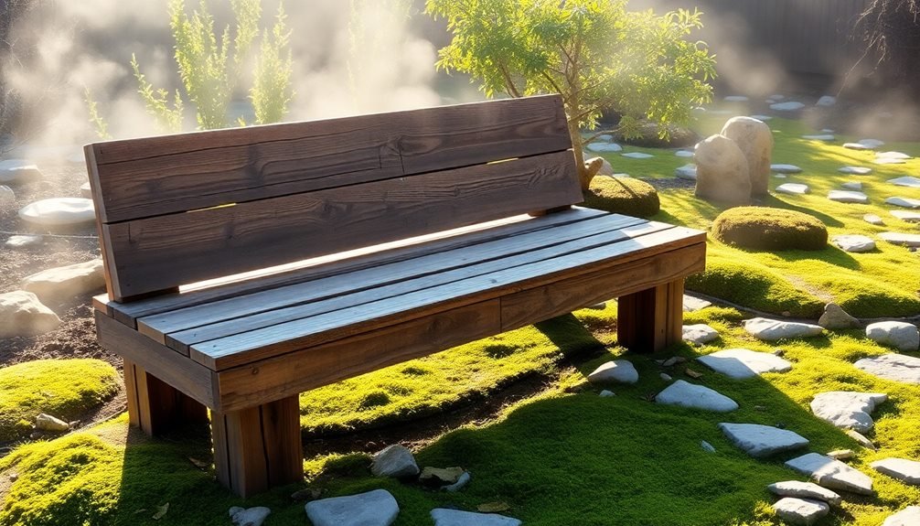 sustainable pallet wood bench