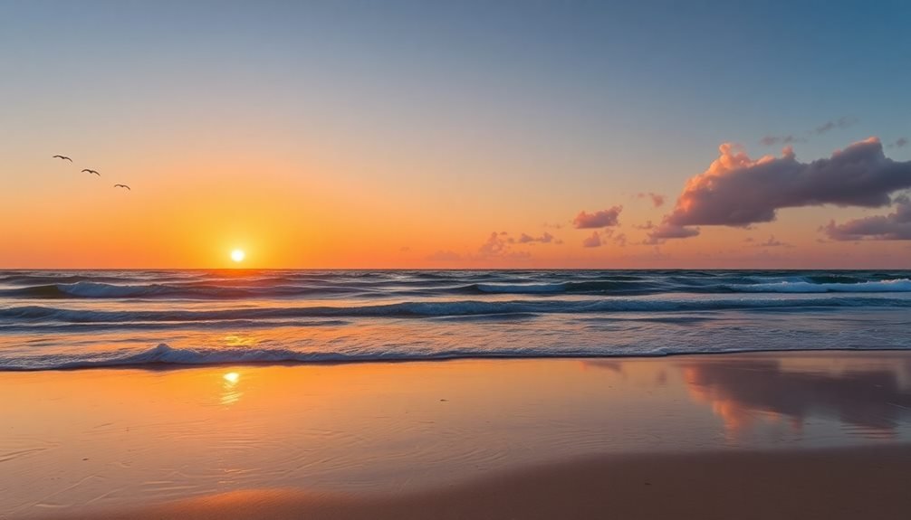 tranquil coastal evening serenity