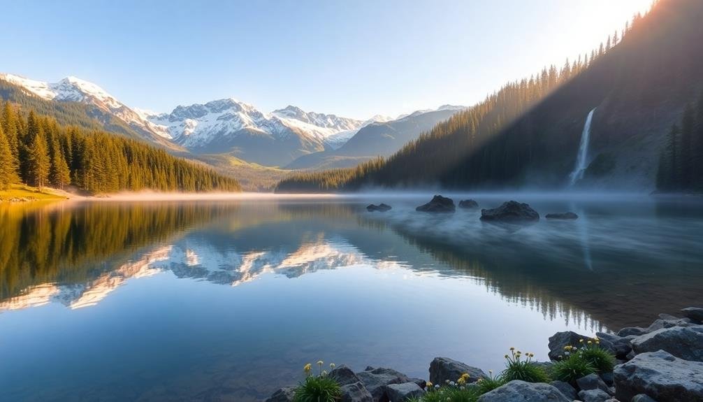 tranquil natural landscapes displayed
