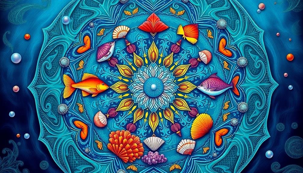underwater inspired mandala design
