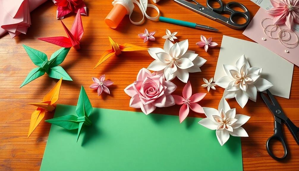 variety of paper crafts
