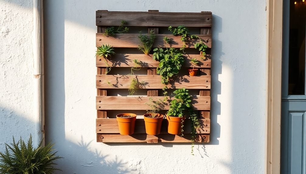 vertical planters from pallets