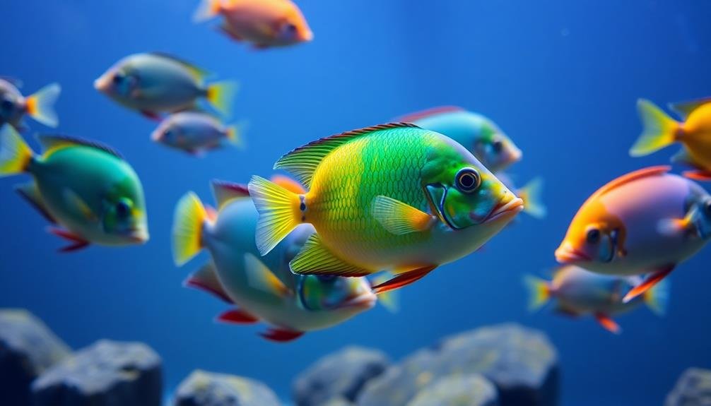 vibrant hues of fish