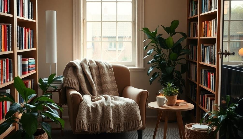 warm inviting reading space