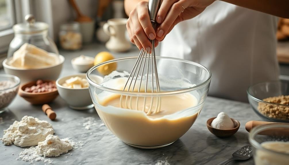 whisking with rhythmic precision