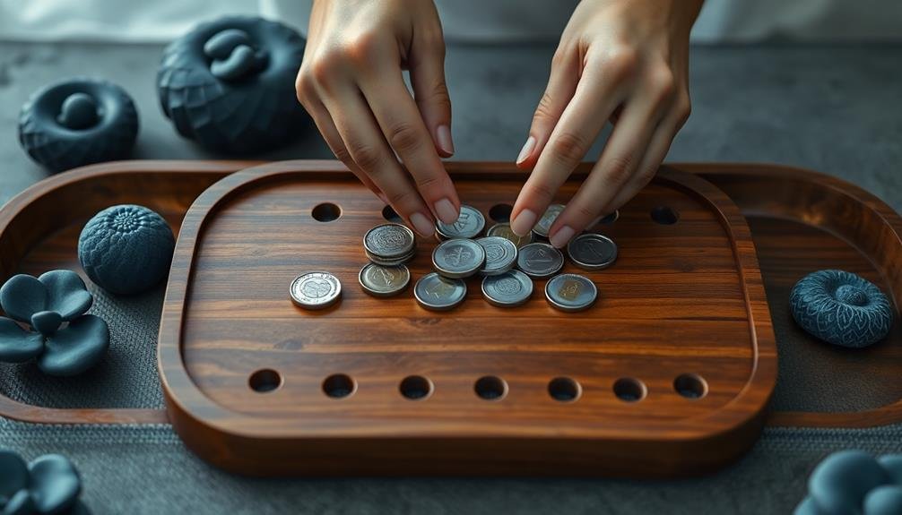 zen inspired coin organization method