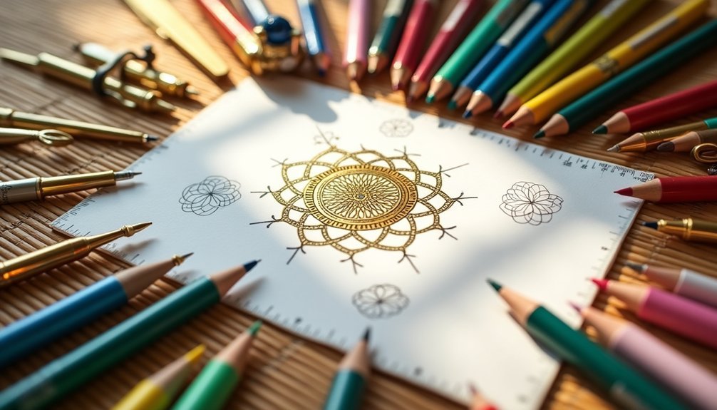 mindful mandala drawing sets